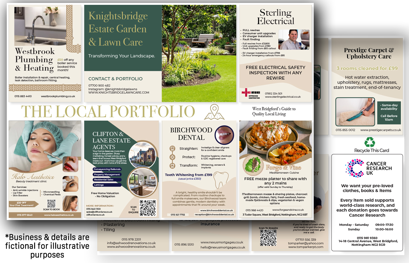 Terga Marketing postcard — front and back
